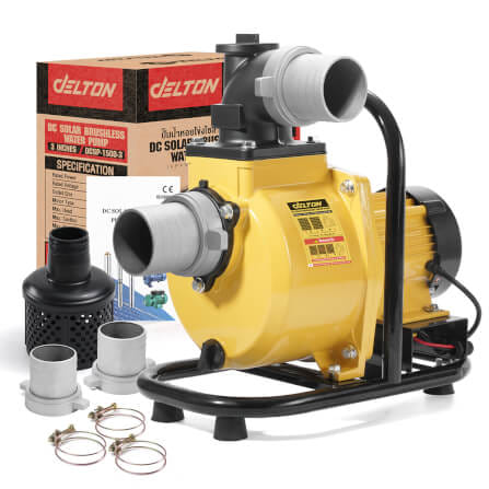 ปั๊มหอยโข่งโซลาร์เซลล์ (เฉพาะตัวเครื่อง) DELTON รุ่น DCSP-1500-3 ขนาด 3 นิ้ว 1,500 วัตต์_7